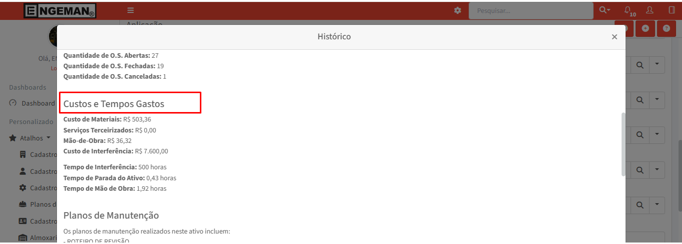 histórico ia do Engeman