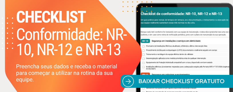 CHECKLIST Conformidade NR-10, NR-12 e NR-13